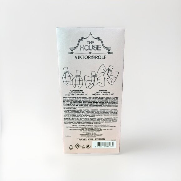 VIKTOR & ROLF THE HOUSE TRAVEL COLLECTION (W) SET 4 X 7ML (FLOWERBOMB + BONBON) - Picture 3 of 4